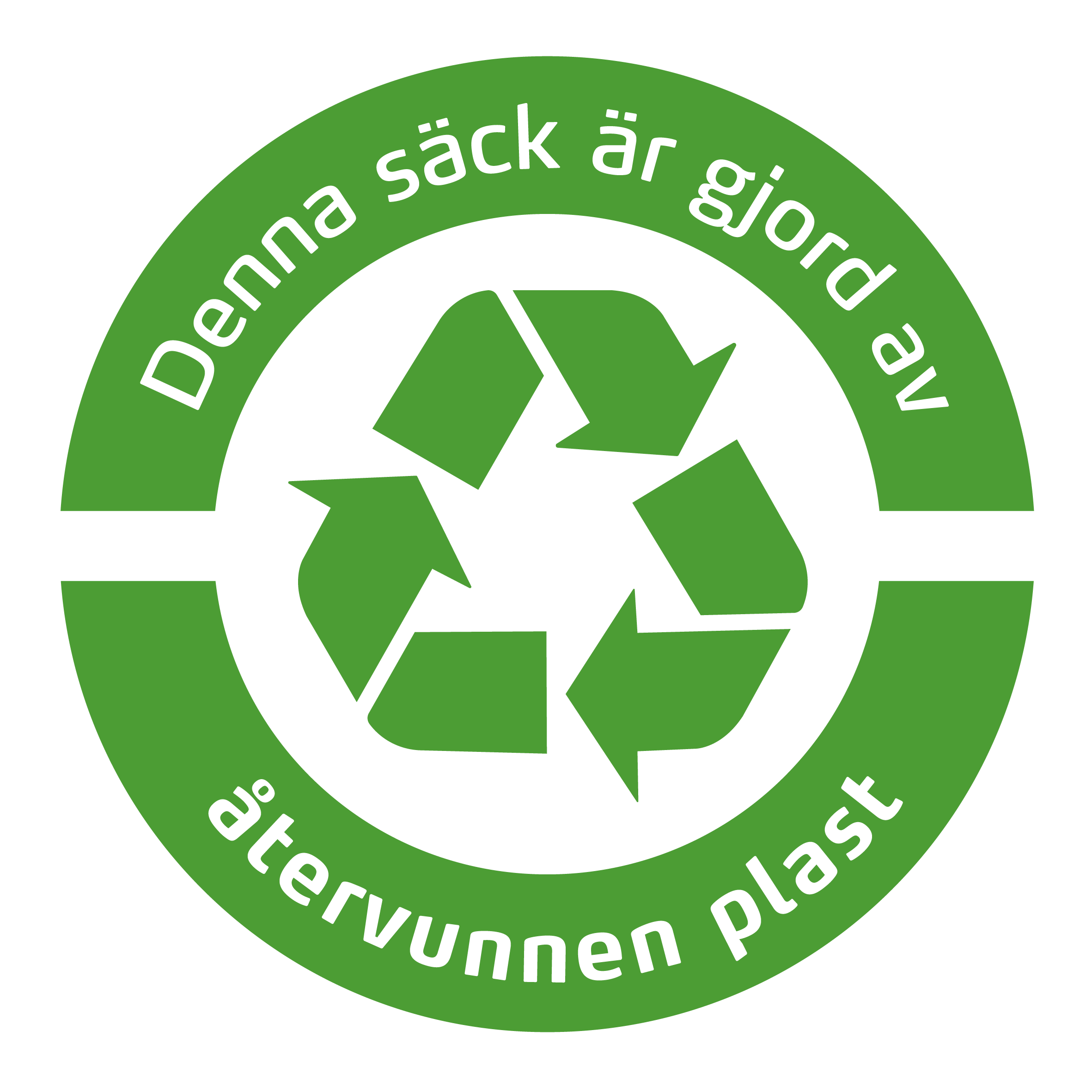 Märket för återvunnen plast
